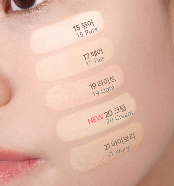 2 x BANILA CO Covericious Ultimate White Cushion (Main 14g + Refill 14g), SPF38 PA++, 10 Colours from Korea