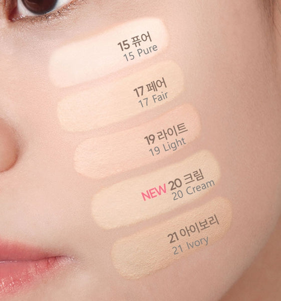 2 x BANILA CO Covericious Ultimate White Cushion (Main 14g + Refill 14g), SPF38 PA++, 10 Colours from Korea