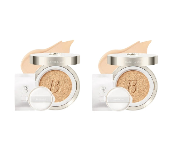 2 x BANILA CO Covericious Ultimate White Cushion (Main 14g + Refill 14g), SPF38 PA++, 10 Colours from Korea