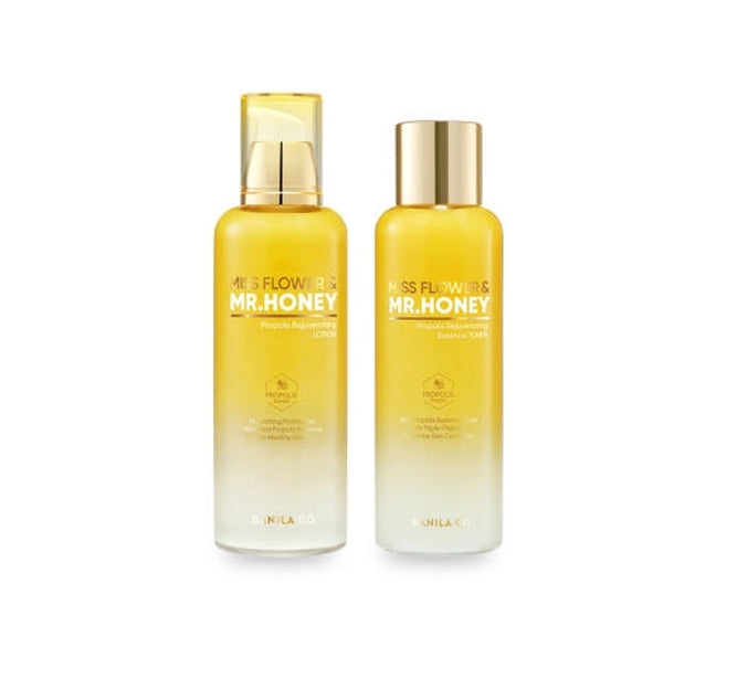 BANILA CO Miss Flower & Mr. Honey Propolis Rejuvenating Toner 190ml + Lotion 150ml from Korea by BANILA CO