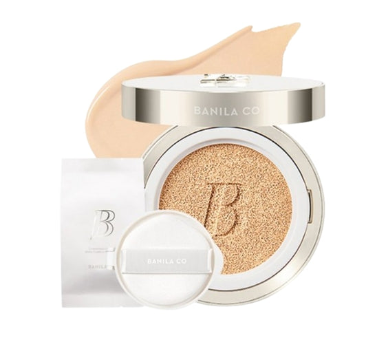 BANILA CO Covericious Ultimate White Cushion (Main 14g + Refill 14g), SPF38 PA++, 10 Colours from Korea