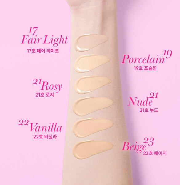 2 x BANILA CO Essence Skin Pink Cushion Main 12g + Refill 12g (2 Items), SPF50+ PA+++, 6 צבעים מקוריאה