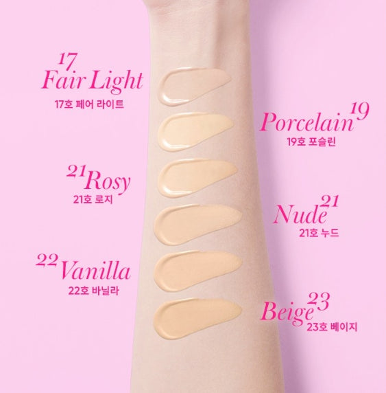 BANILA CO Essence Skin Pink Cushion Refill 12g, SPF50+ PA+++, 6 Colours from Korea by BANILA CO