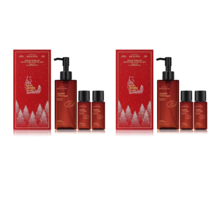 2 x Beyond Argan Therapy Signature Hair Oil Holiday Edition (3 Items) from Korea by Beyond