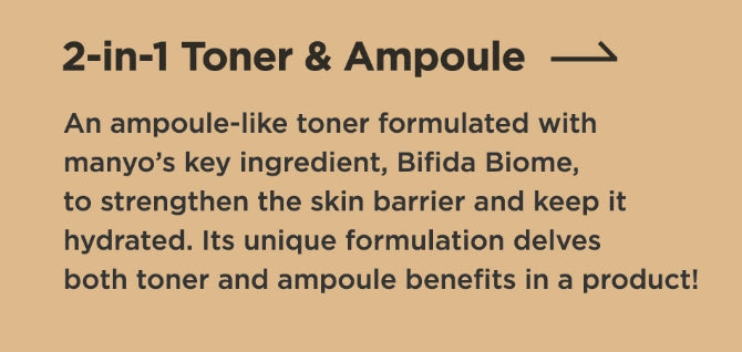 ma:nyo Bifida Biome Ampoule Toner 400ml from Korea by ma:nyo