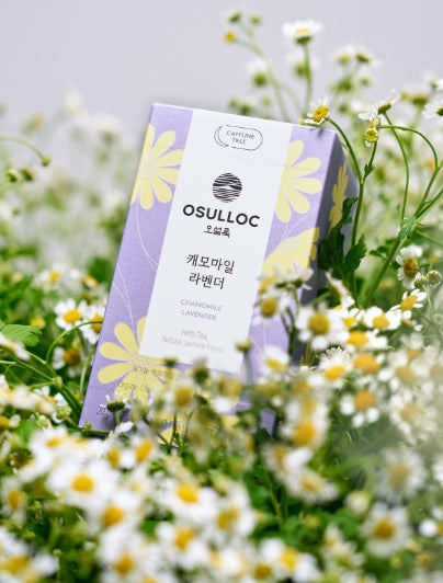 2 x [CAFFEINE FREE] Osulloc Chamomile Lavender Tea (20 Tea Bags), Caffeine‑Free, Herbal Tea, Natural Jasmine Flavor  from Korea