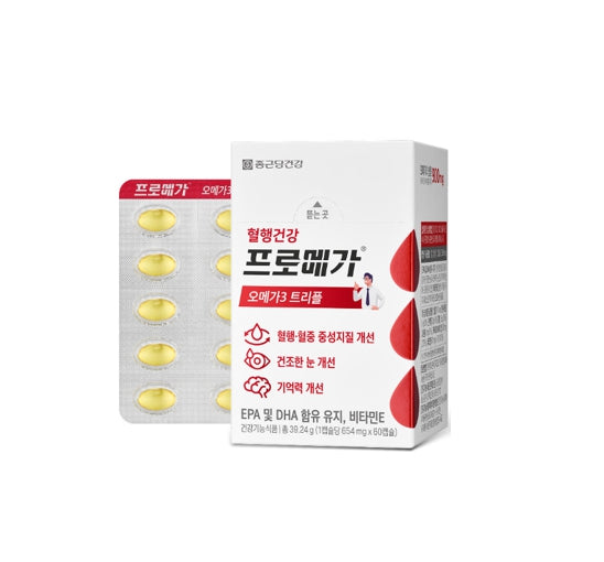CHONGKUNDANG Healthcare Promega Omega 3 Triple, 60 Capsules from Korea