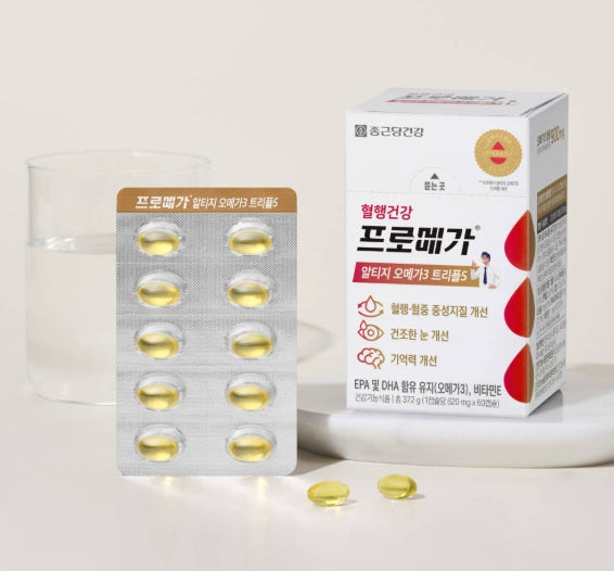 2 x CHONGKUNDANG Healthcare Promega rTG Omega3 TripleS, 60 Capsules from Korea