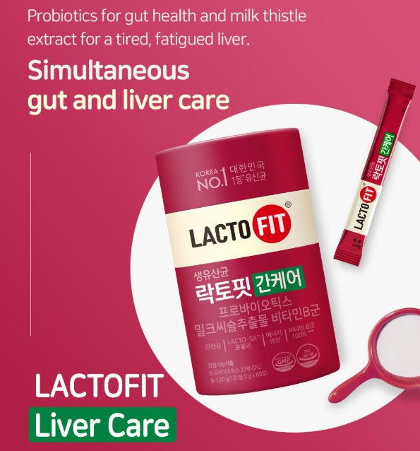 2 x CHONGKUNDANG LACTO FIT Liver Care Probiotics 60 Sticks from Korea