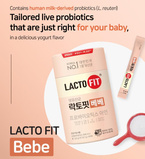 2 x CHONGKUNDANG LACTO FIT Probiotics Bebe 60 Sticks from Korea