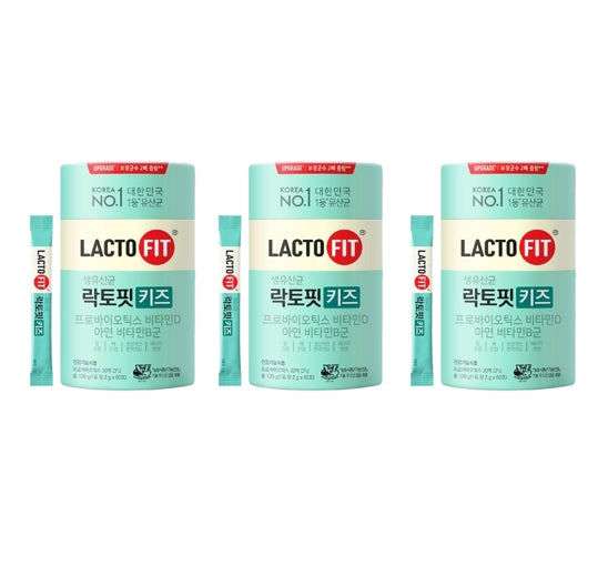 3 x CHONGKUNDANG LACTO FIT Probiotics Kids 60 Sticks from Korea