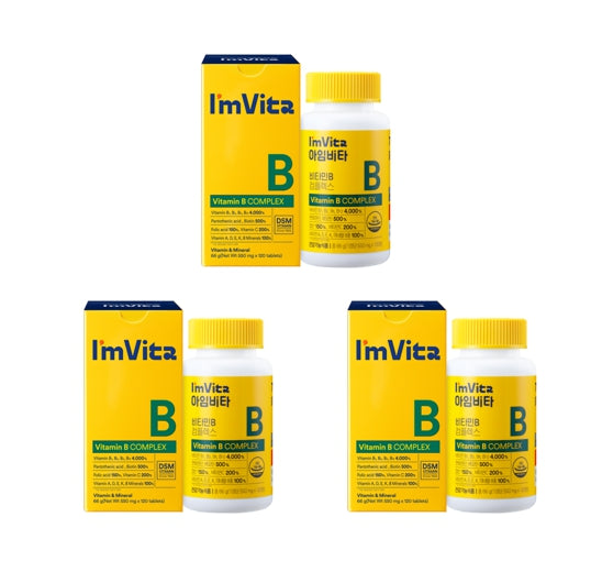 3 x CHONGKUNDANG Healthcare I'm Vita Vitamin B Complex 120 Tablets from Korea