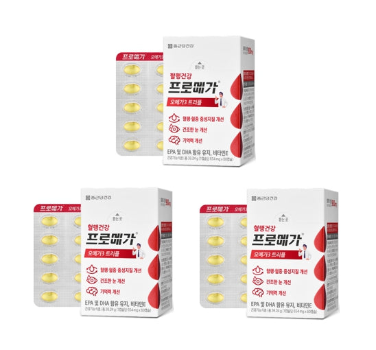 3 x CHONGKUNDANG Healthcare Promega Omega 3 Triple, 60 Capsules from Korea