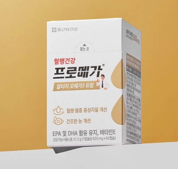 CHONGKUNDANG Healthcare Promega rTG Omega 3 Dual, 60 Capsules from Korea