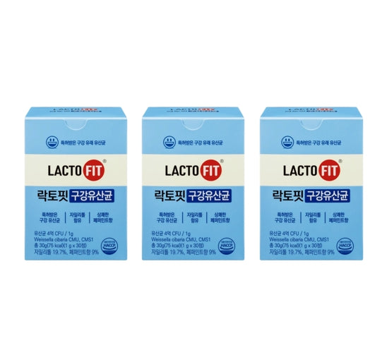 3 x CHONGKUNDANG LACTO FIT Oral Probiotics 30 Tablets from Korea