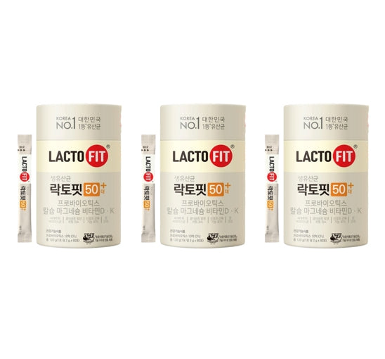 3 x CHONGKUNDANG LACTO FIT Probiotics 50+ 60 Sticks from Korea