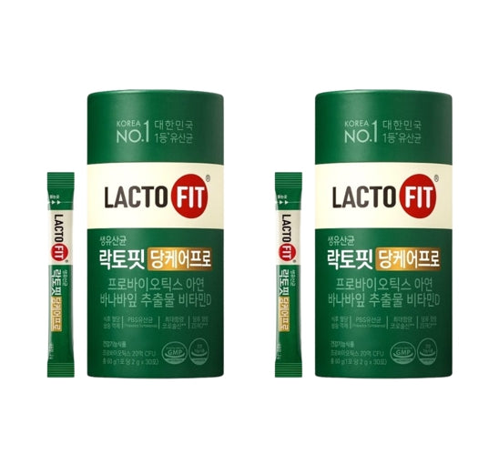 2 x CHONGKUNDANG LACTO FIT Probiotics Blood Sugar Care Pro 30 Sticks from Korea