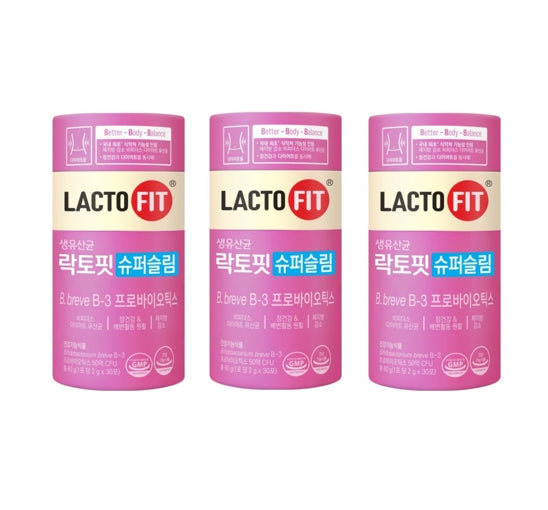 3 x CHONGKUNDANG LACTO FIT Probiotics Super Slim 30 Sticks from Korea