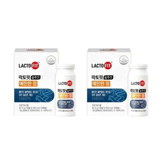 2 x CHONGKUNDANG LACTO FIT Solution 2 Sensitive Intestine 30 Capsules from Korea