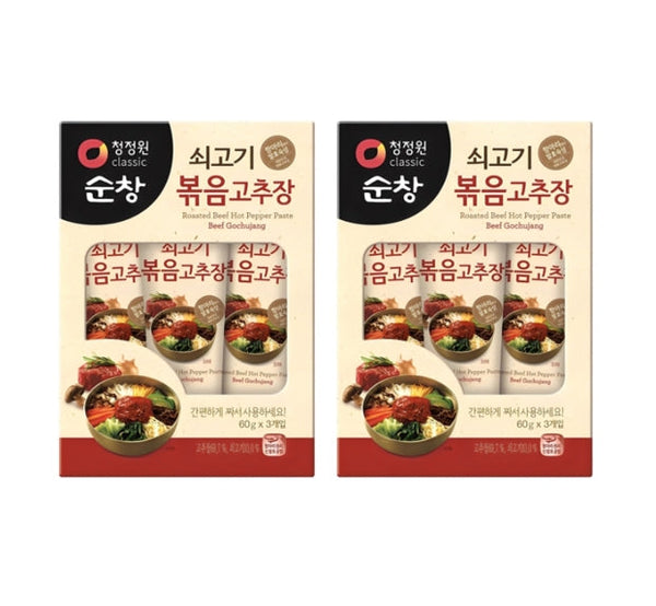 Chungjungwon Sunchang Beef Gochujang Paste (6 x 60g) from Korea