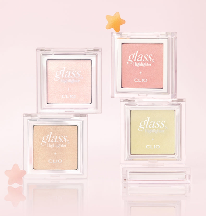 CLIO Glass & Highlighter 5g, 4 Colour Options from Korea