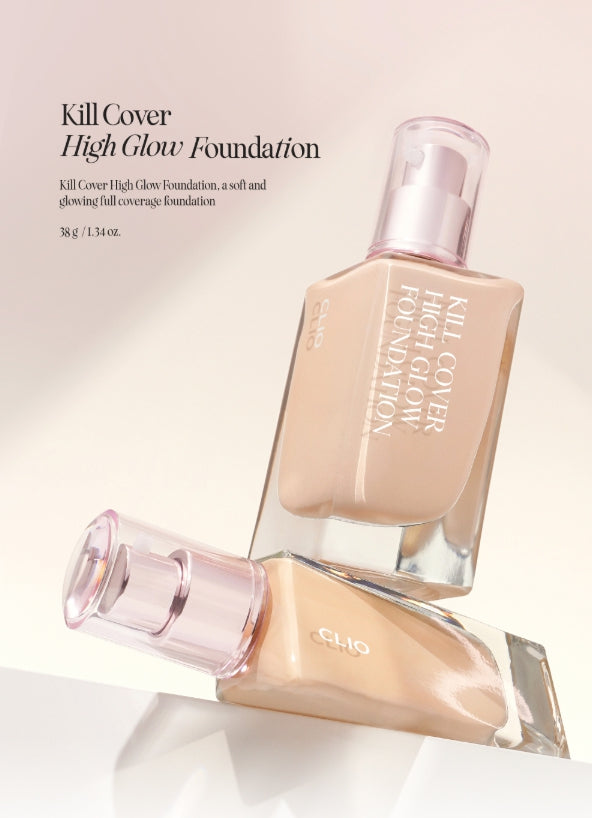 2 x CLIO Kill Cover High Glow Foundation 38g, 2 Colours from Korea
