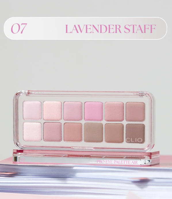 CLIO Pro Eye Palette Air, 12-Colour Eyeshadow Palette, 7 Options from Korea