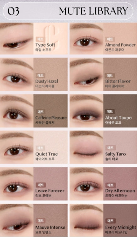 CLIO Pro Eye Palette Air, 12-Colour Eyeshadow Palette, 7 Options from Korea