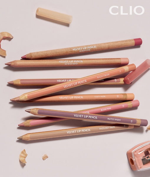 2 x CLIO Velvet Lip Pencil 1.45g, 7 Colour Options from Korea
