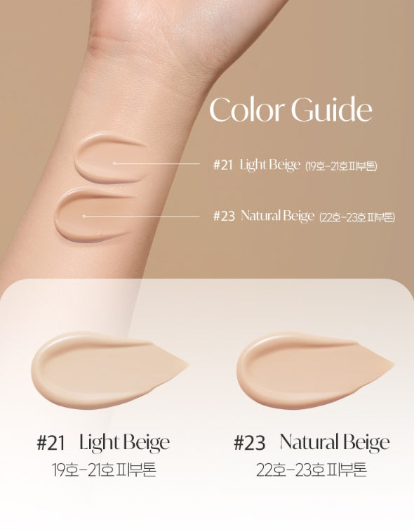 CNP Laboratory PDRN Ampule In Tension Fit Cushion Set (Main + Refill) #23 Natural Beige SPF50 PA+++ from Korea by CNP Laboratory