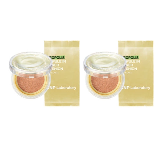 2 x CNP Laboratory New Propolis Ampule In Cover Cushion Set (Main + Refill) #23 Natural Beige SPF50+ PA+++ from Korea by CNP Laboratory