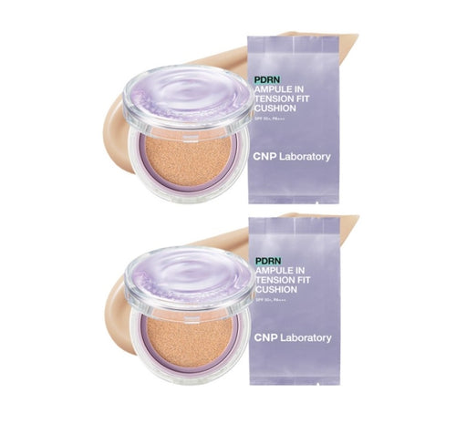 2 x CNP Laboratory PDRN Ampule In Tension Fit Cushion Set (Main + Refill) #21 Light Beige SPF50 PA+++ from Korea by CNP Laboratory