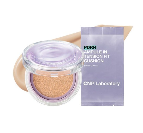 CNP Laboratory PDRN Ampule In Tension Fit Cushion Set (Main + Refill) #21 Light Beige SPF50 PA+++ from Korea by CNP Laboratory