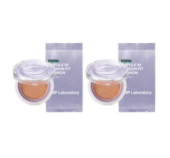 2 x CNP Laboratory PDRN Ampule In Tension Fit Cushion Set (Main + Refill) #23 Natural Beige SPF50 PA+++ from Korea by CNP Laboratory