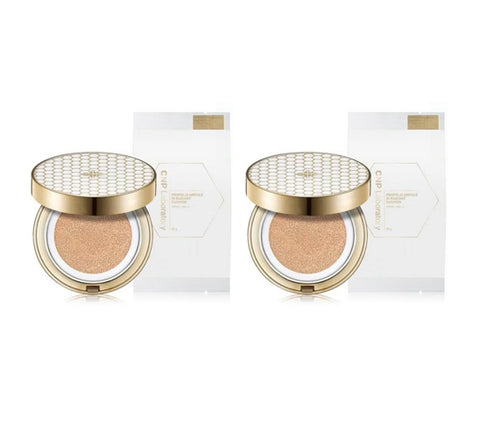 2 x CNP Laboratory Propolis Ampule in Radiant Cushion Set(Main + Refill) #23 Natural Beige SPF50+ PA+++ from Korea by CNP Laboratory