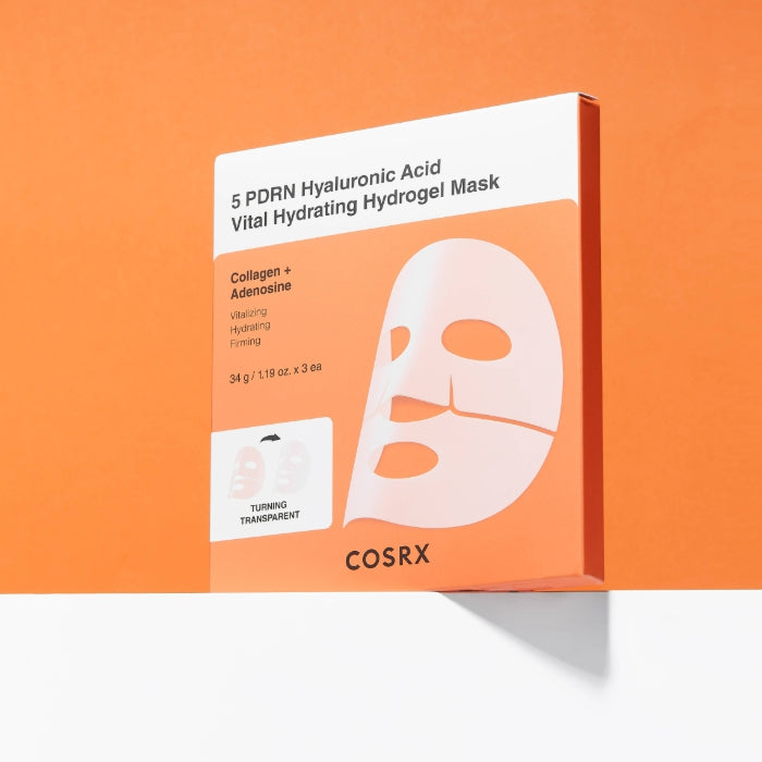 COSRX 5 PDRN Hyaluronic Acid Vital Hydrating Hydrogel Mask (3 Sheets) from Korea