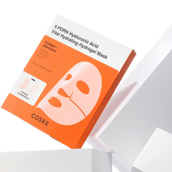 COSRX 5 PDRN Hyaluronic Acid Vital Hydrating Hydrogel Mask (3 Sheets) from Korea