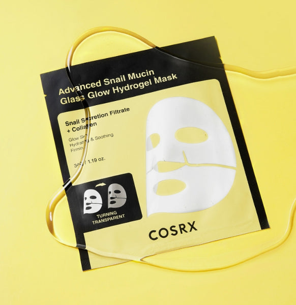 COSRX Advanced Snail Mucin Glass Glow Hydrogel Mask (3 Sheets) from Korea by COSRX