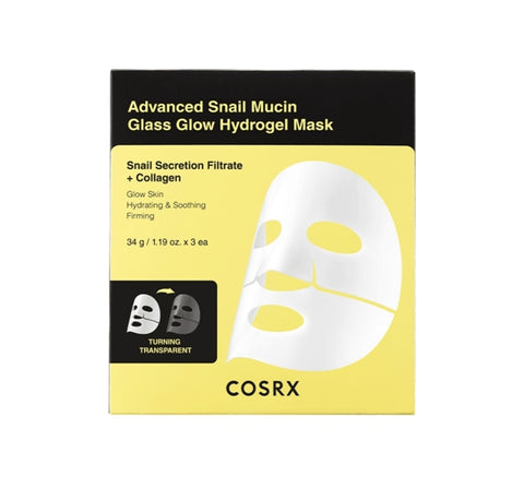 COSRX Advanced Snail Mucin Glass Glow Hydrogel Mask (3 Sheets) from Korea by COSRX