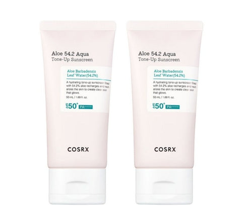 2 x COSRX Aloe 54.2 Aqua Tone-up Sunscreen 50ml, SPF 50+ PA++++ from Korea