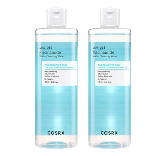 2 x COSRX Low pH Niacinamide Micellar Cleansing Water 400ml from Korea by COSRX