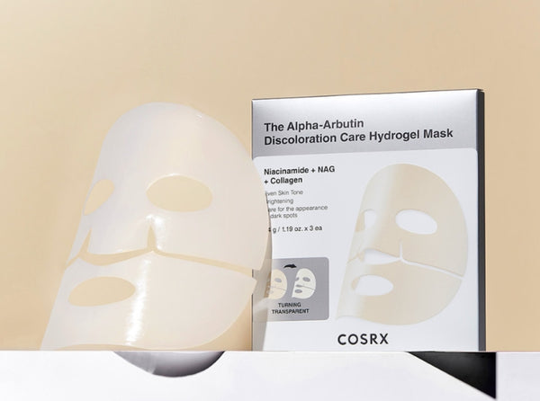COSRX The Alpha-Arbutin Discoloration Care Hydrogel Mask (3 Sheets) from Korea by COSRX