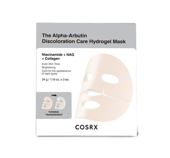 COSRX The Alpha-Arbutin Discoloration Care Hydrogel Mask (3 Sheets) from Korea by COSRX