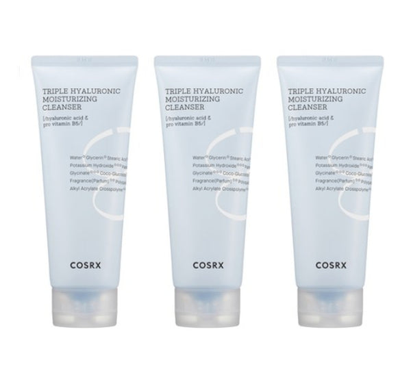 3 x COSRX Triple Hyaluronic Moisturizing Cleanser 150ml from Korea by COSRX