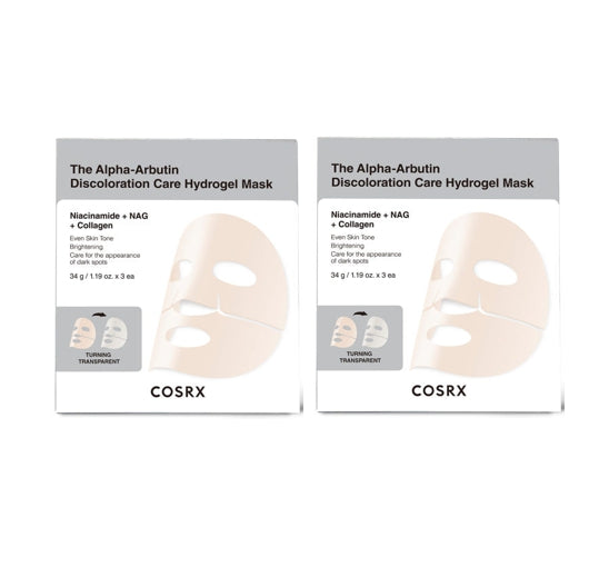 2 X COSRX The Alpha-Arbutin Discoloration Care Hydrogel Mask (3 Sheets) from Korea by COSRX