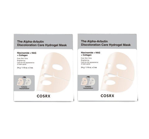 2 X COSRX The Alpha-Arbutin Discoloration Care Hydrogel Mask (3 Sheets) from Korea by COSRX
