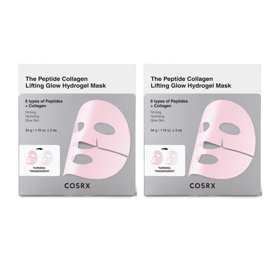 2 X COSRX The Peptide Collagen Lifting Glow Hydrogel Mask (3 Sheets) from Korea by COSRX