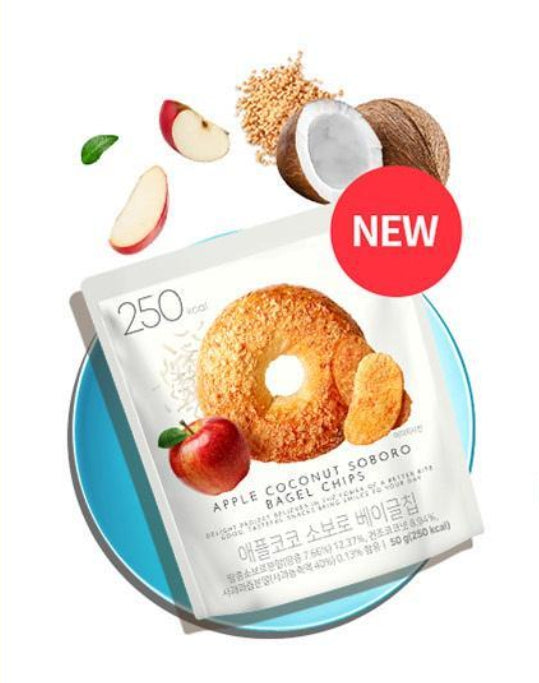 DELIGHT PROJECT Honey Butter Bagel Chip 60g (5EA) + Apple Coconut Soboro Bagel Chip 50g (5EA) from Korea