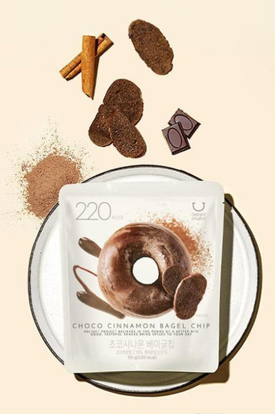 10 x DELIGHT PROJECT Choco Cinnamon Bagel Chip 50g from Korea