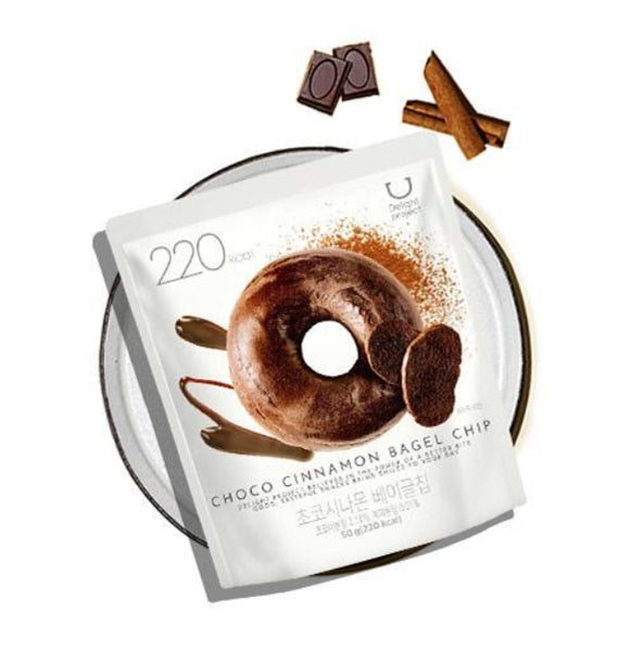 10 x DELIGHT PROJECT Choco Cinnamon Bagel Chip 50g from Korea